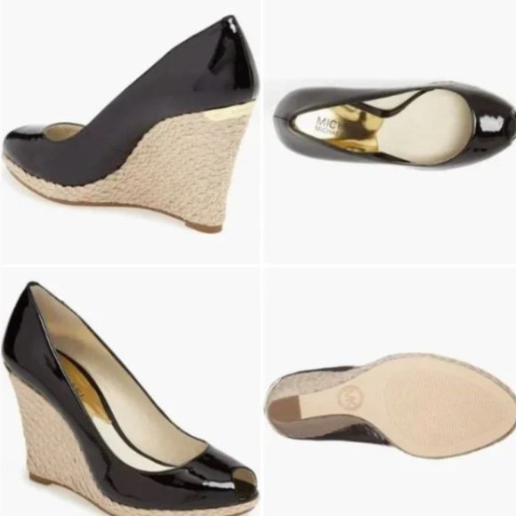 Michael Kors Black Espadrille Wedges - Picture 11 of 11